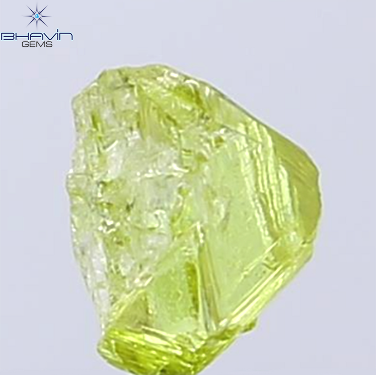 0.66 CT Natural Rough Diamond Yellow Color Clarity VS (5.67 MM)