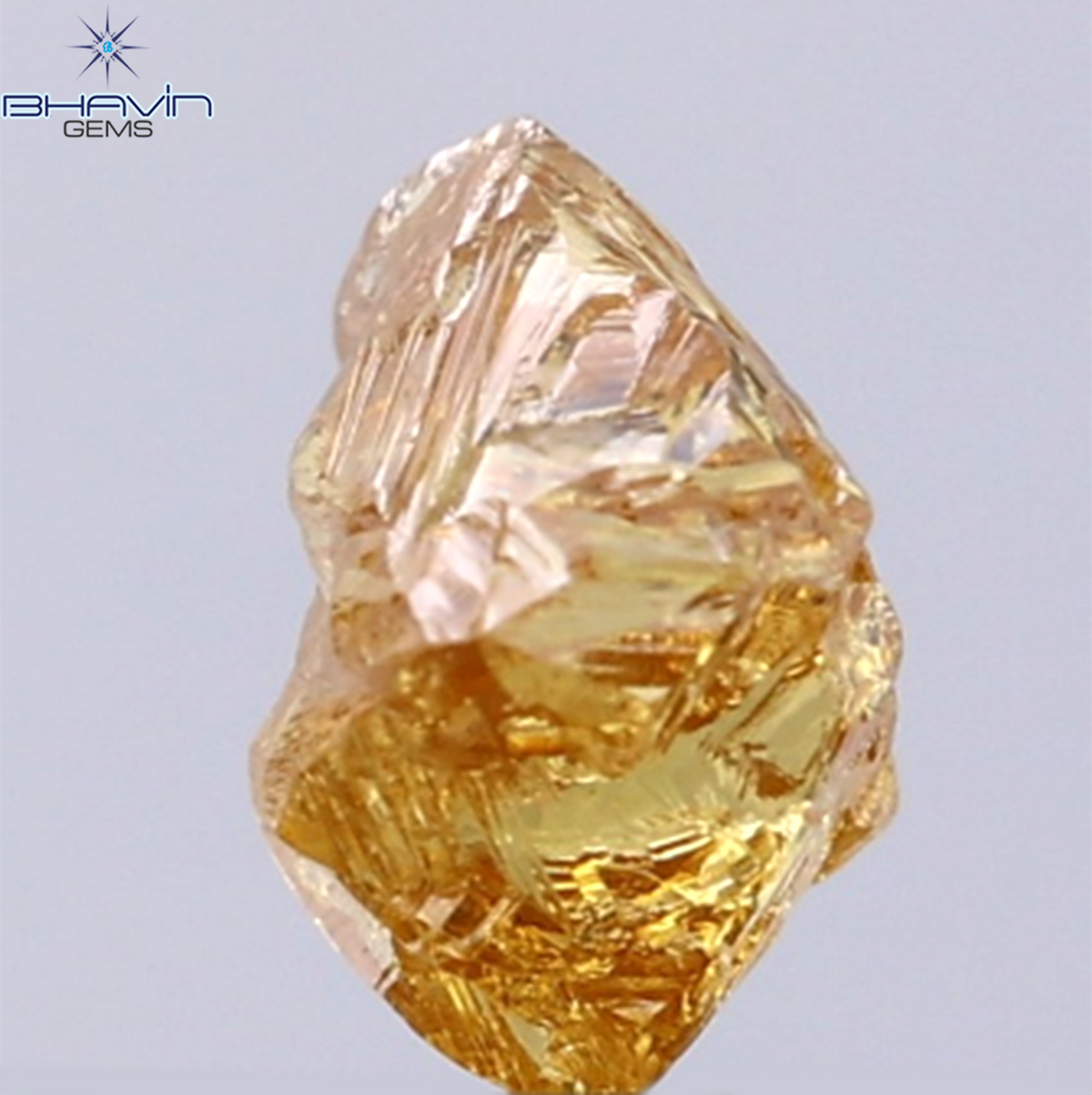 1.41 CT Natural Rough Diamond Orange Color Clarity SI (7.43 MM)