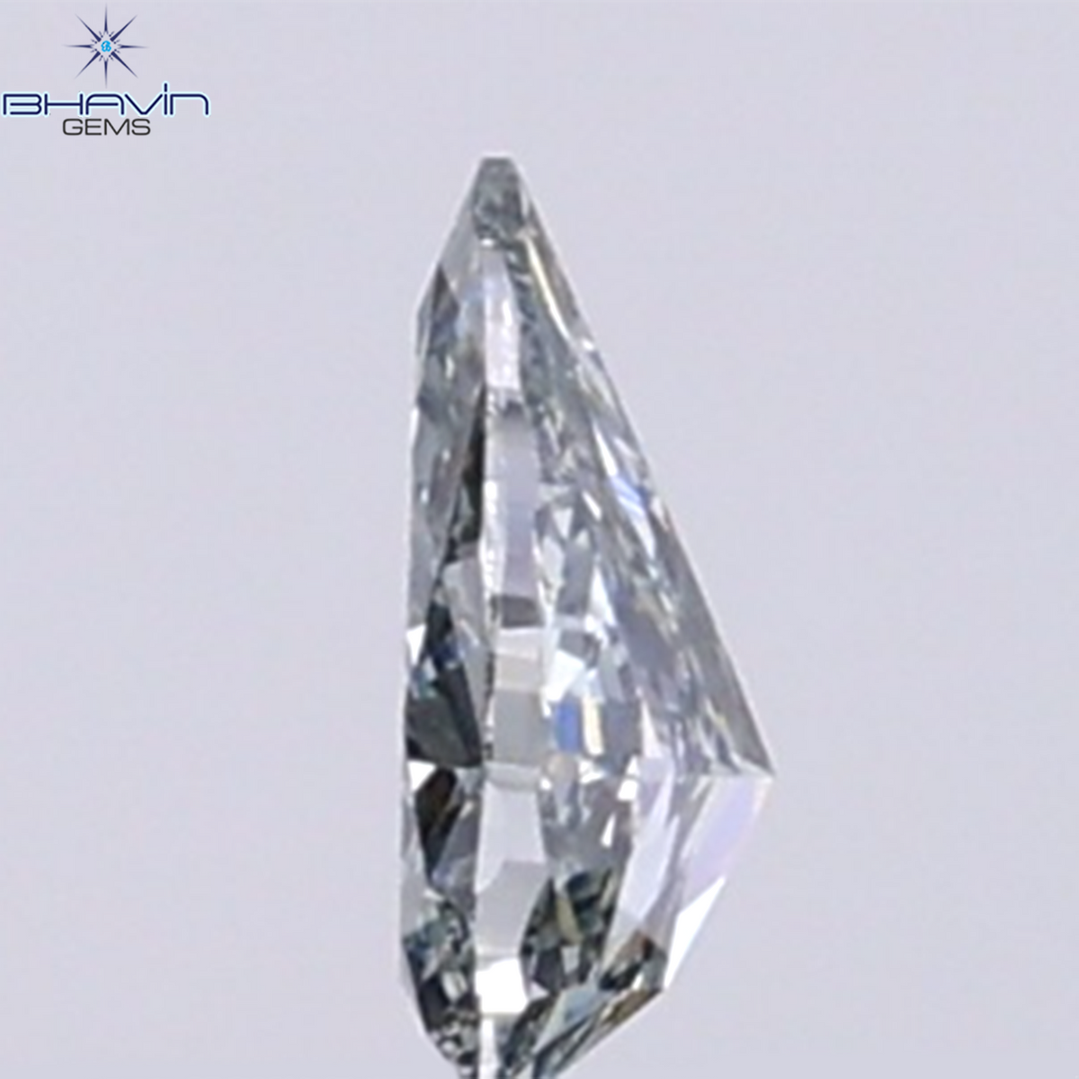 0.25 CT Natural Pear Diamond Blue Color Clarity VS1 (5.30 MM)