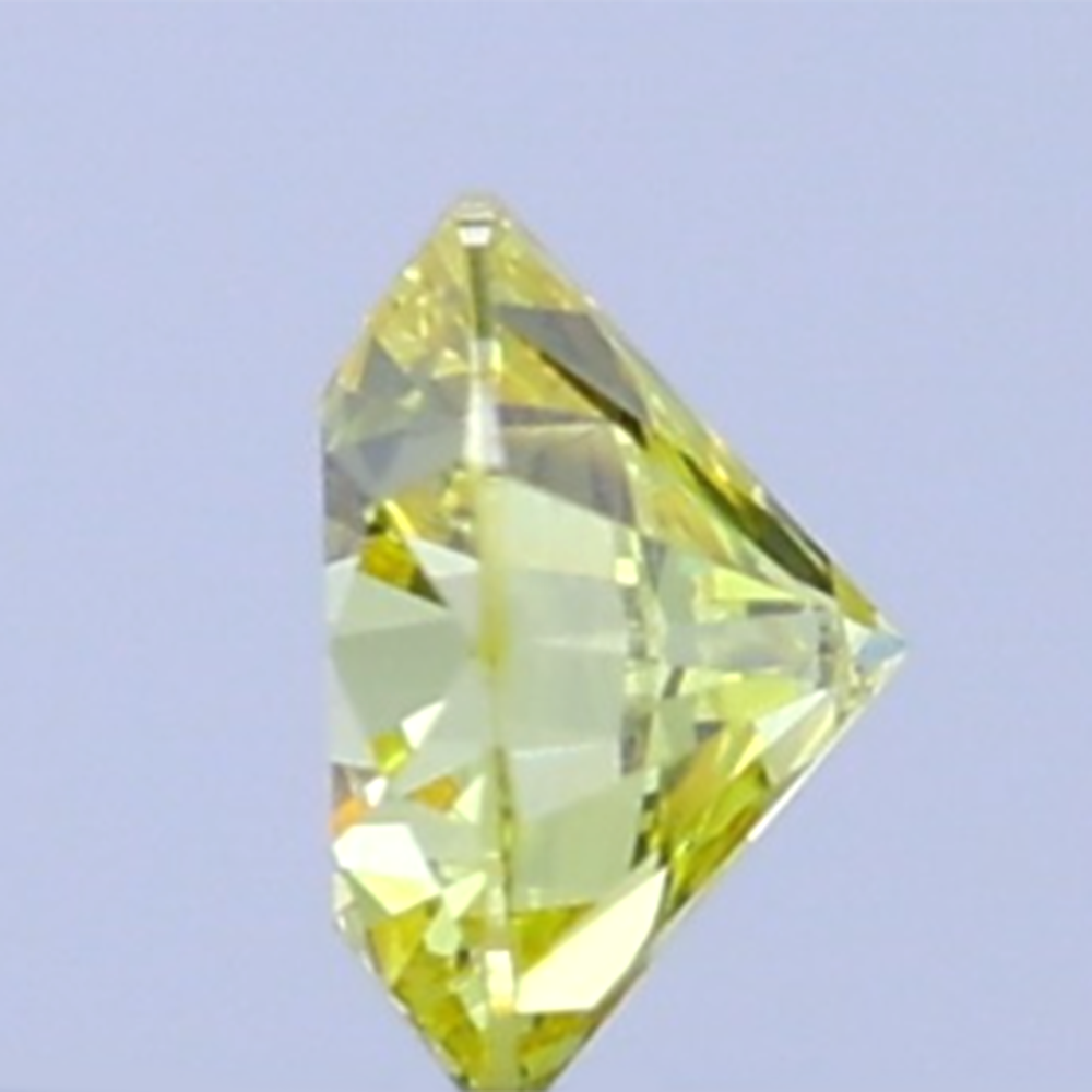 0.12 CT Natural Round Diamond Vivid Yellow Color Clarity VVS1 (3.25 MM)