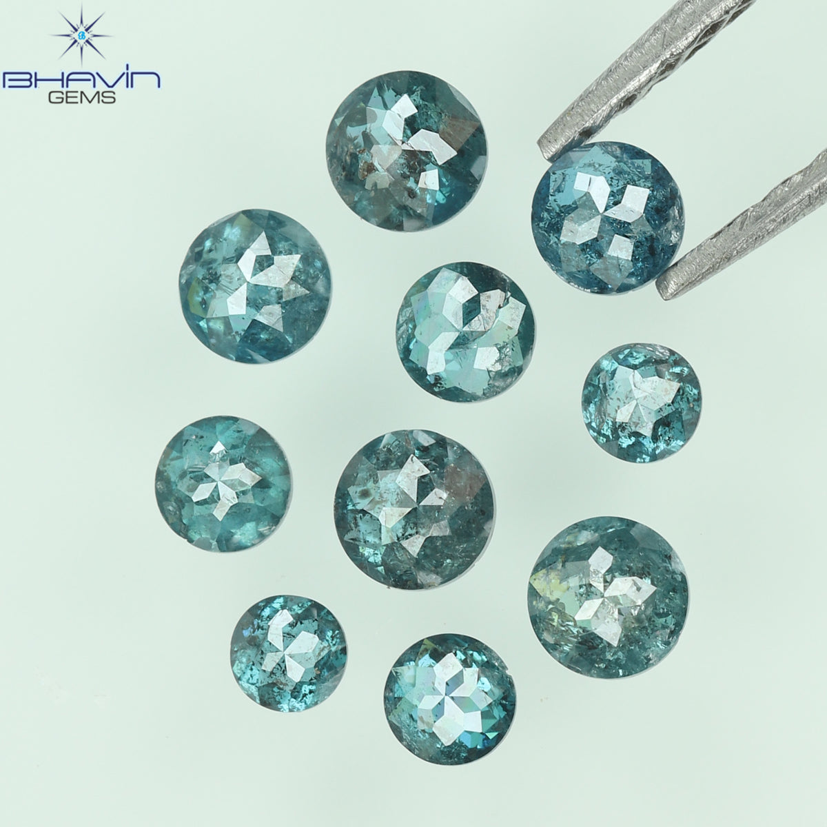 0.16 CT/3 ピース ミックス ローズ カット シェイプ ピンク色 ナチュラル ルース ダイヤモンド SI クラリティ (3.06 MM)