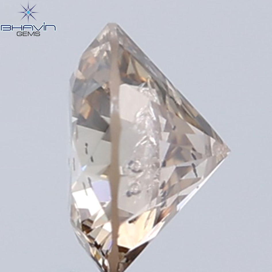 0.52 CT Natural Round Diamond Brown Color Clarity I1 (5.15 MM)