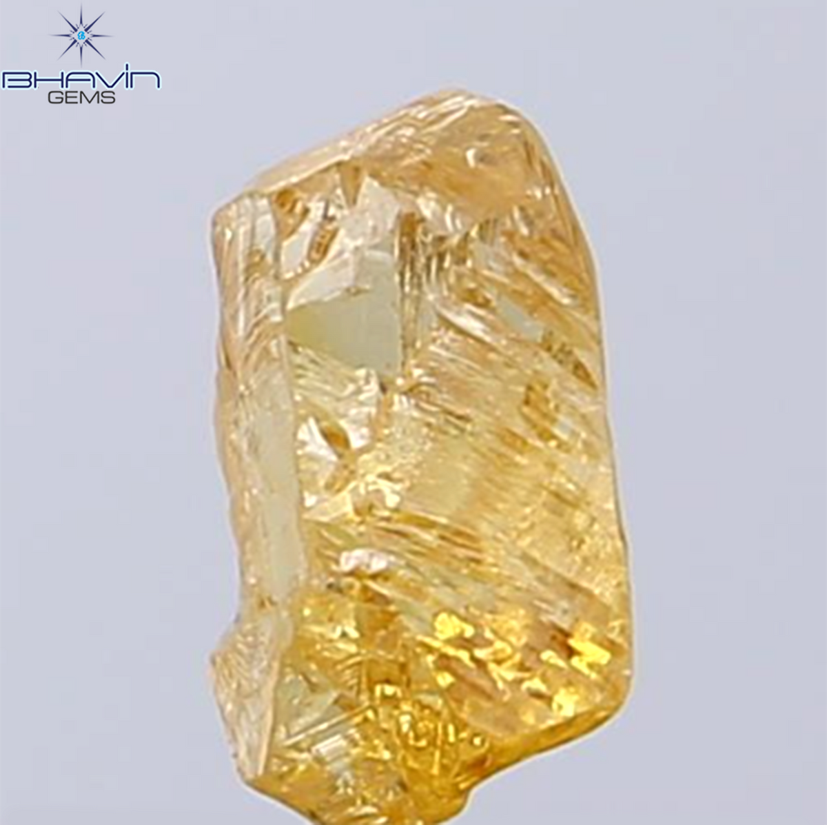 0.98 CT Natural Rough Diamond Orange Color Clarity VS (7.45 MM)