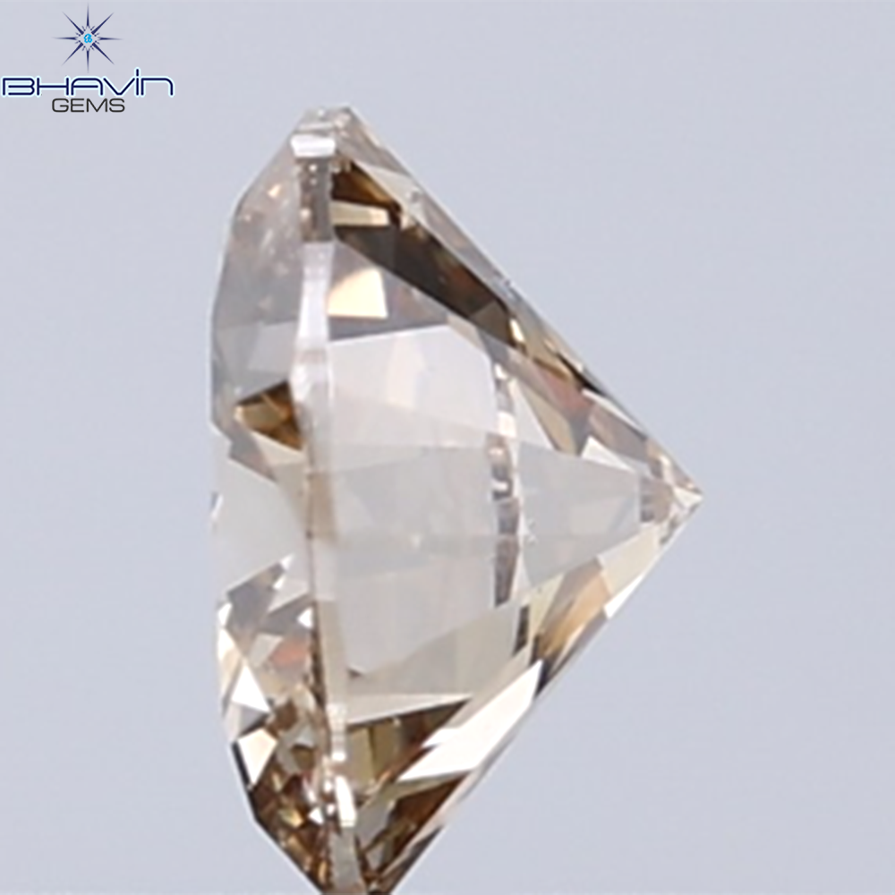 0.41 CT Natural Round Diamond Brown Color Clarity SI1 (4.81 MM)