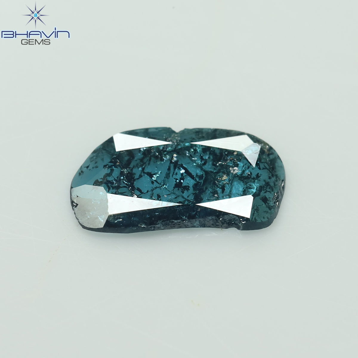 0.59 CT ペアシェイプ ナチュラル ダイヤモンド ブルー カラー I1 クラリティ (8.80 MM)