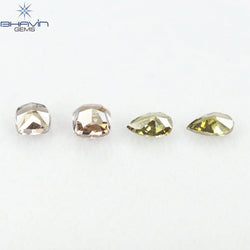 1.54 CT/4 Pcs Natural Mix Diamond Mix Fancy Color Clarity SI (5.44 MM)