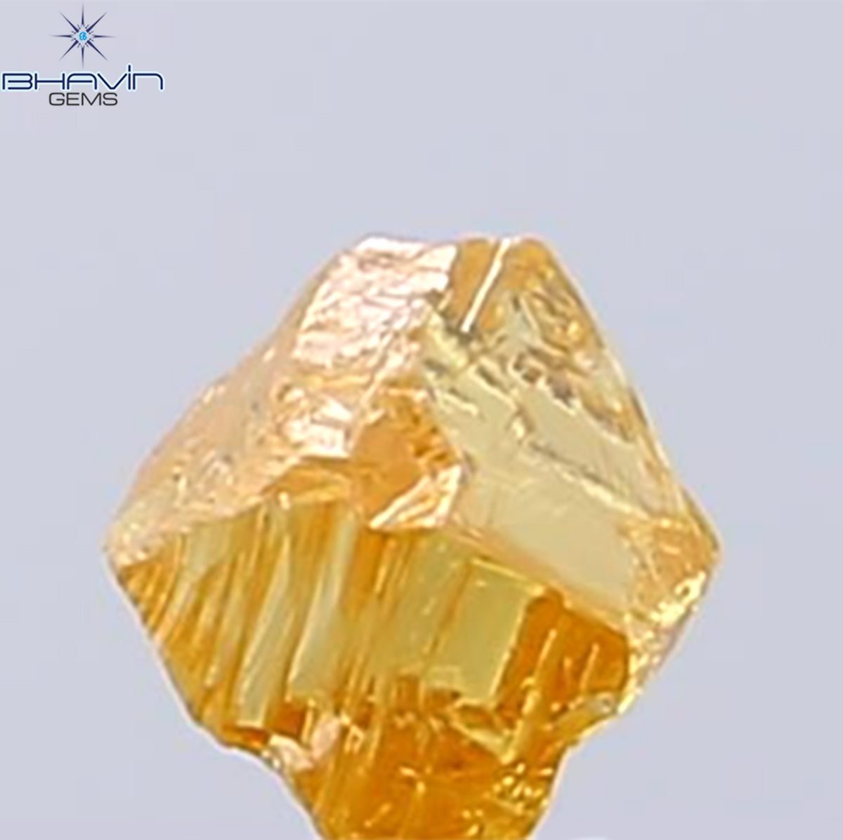 0.45 CT Natural Rough Diamond Orange Color Clarity VS (4.46 MM)