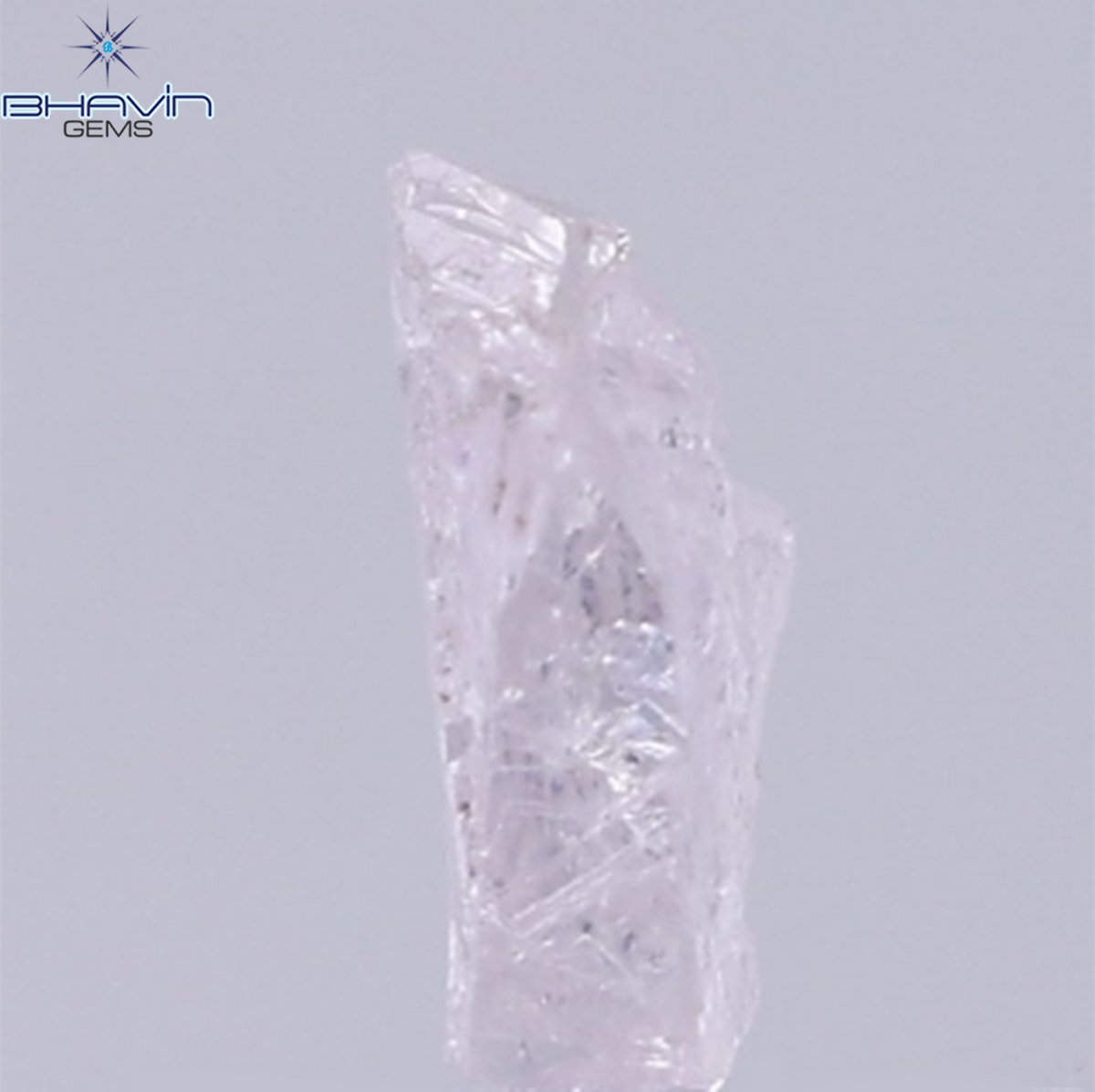 0.39 CT Natural Rough Diamond Pink Color Clarity SI (6.21 MM)