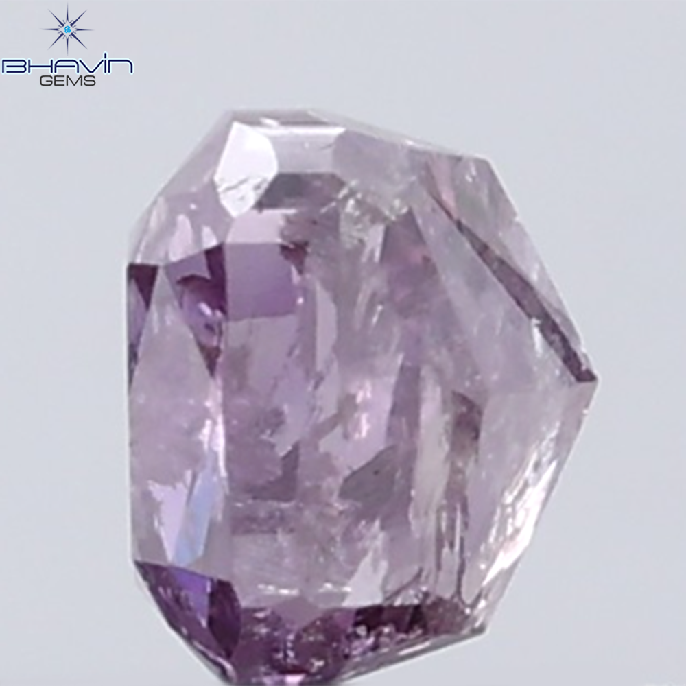 0.39 CT Radiant Diamond Natural Pink Color I3 Clarity (3.71 MM)