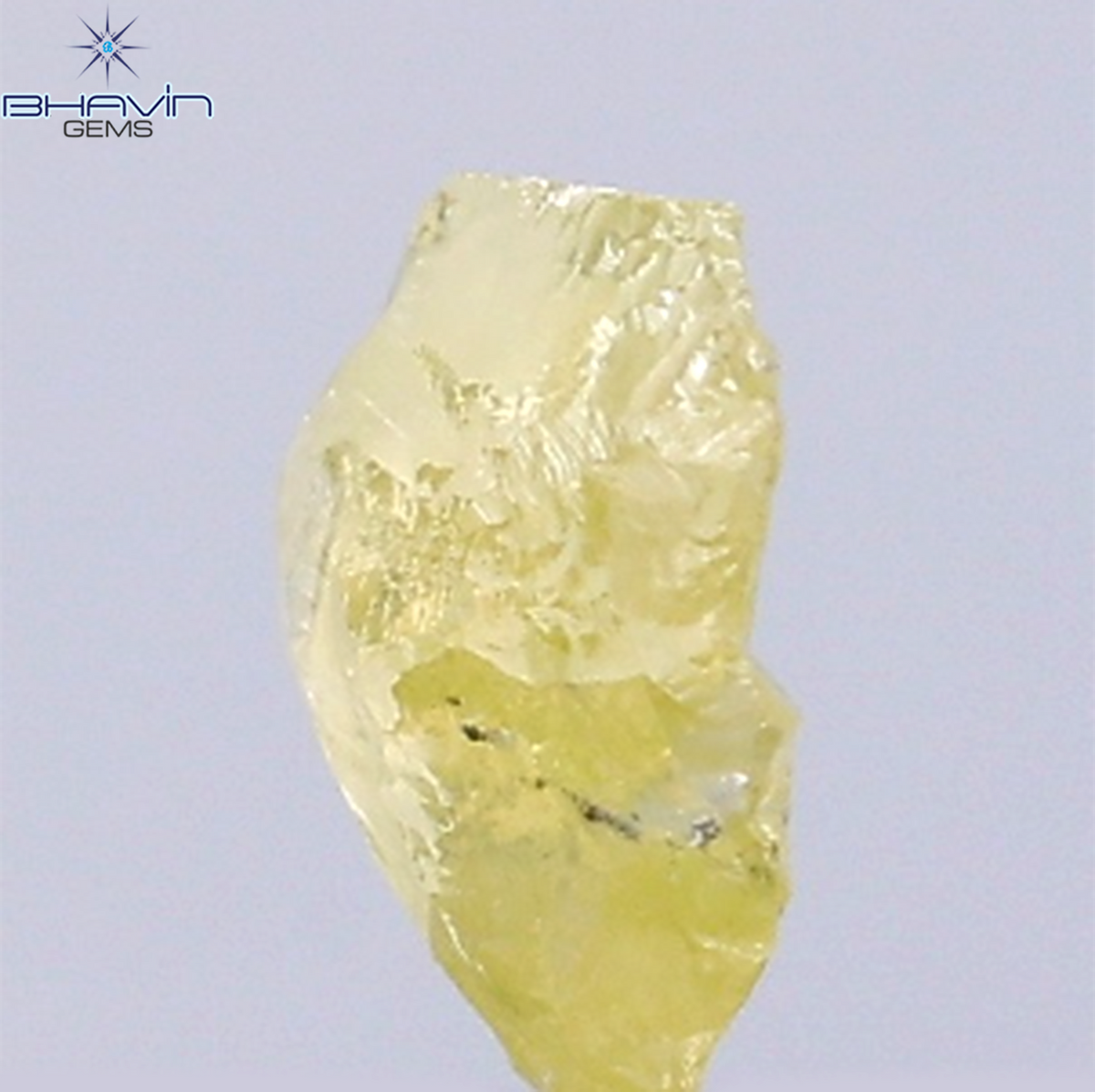 0.46 CT Natural Rough Diamond Parrot Green Color Clarity VS (6.10 MM)