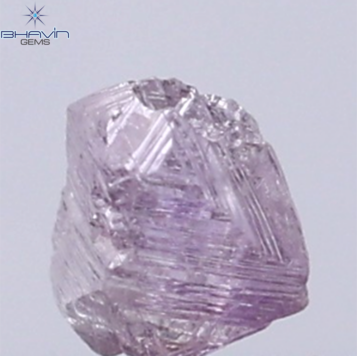 0.37 CT Natural Rough Diamond Pink Color Clarity SI (4.24 MM)
