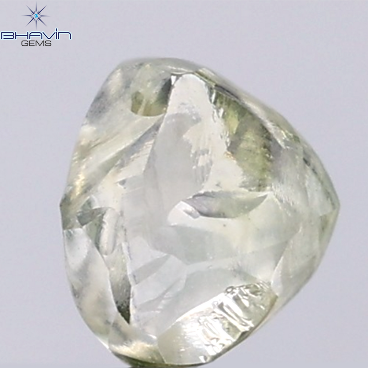 1.60 CT Natural Rough Diamond Green Color Clarity VS (6.83 MM)