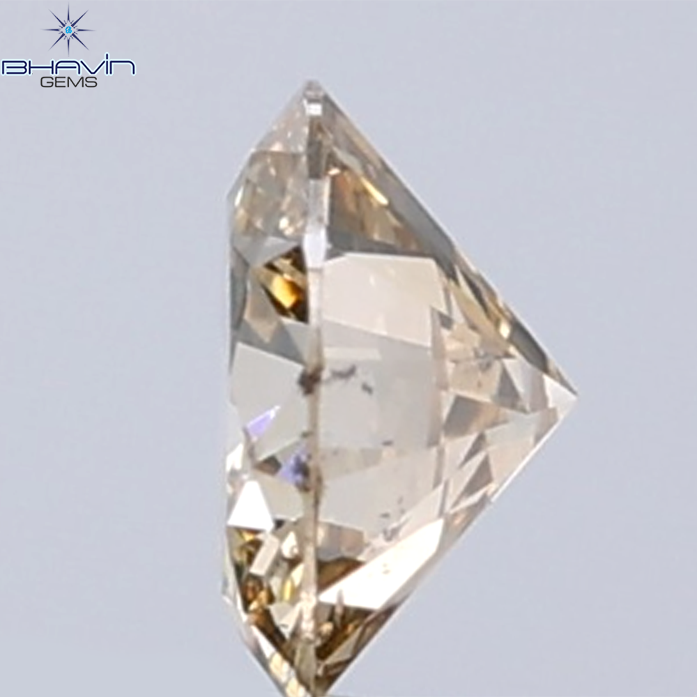 0.18 CT ラウンド ローズ カット シェイプ 天然ダイヤモンド ピンク色 I2 クラリティ (3.86 MM)