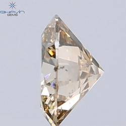 0.18 CT ラウンド ローズ カット シェイプ 天然ダイヤモンド ピンク色 I2 クラリティ (3.86 MM)