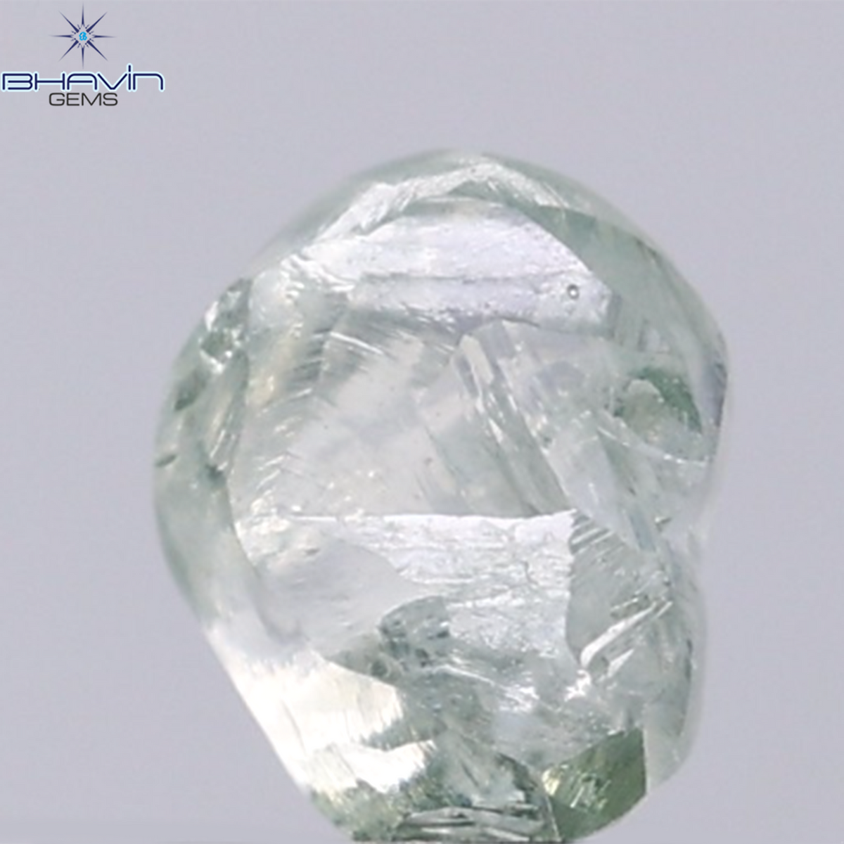 1.41 CT Natural Rough Diamond Green Color Clarity VS (6.96 MM)