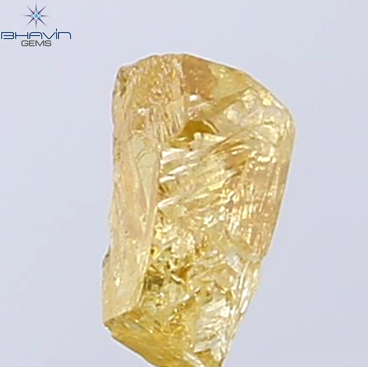 0.66 CT Natural Rough Diamond Orange Color Clarity VS (6.71 MM)