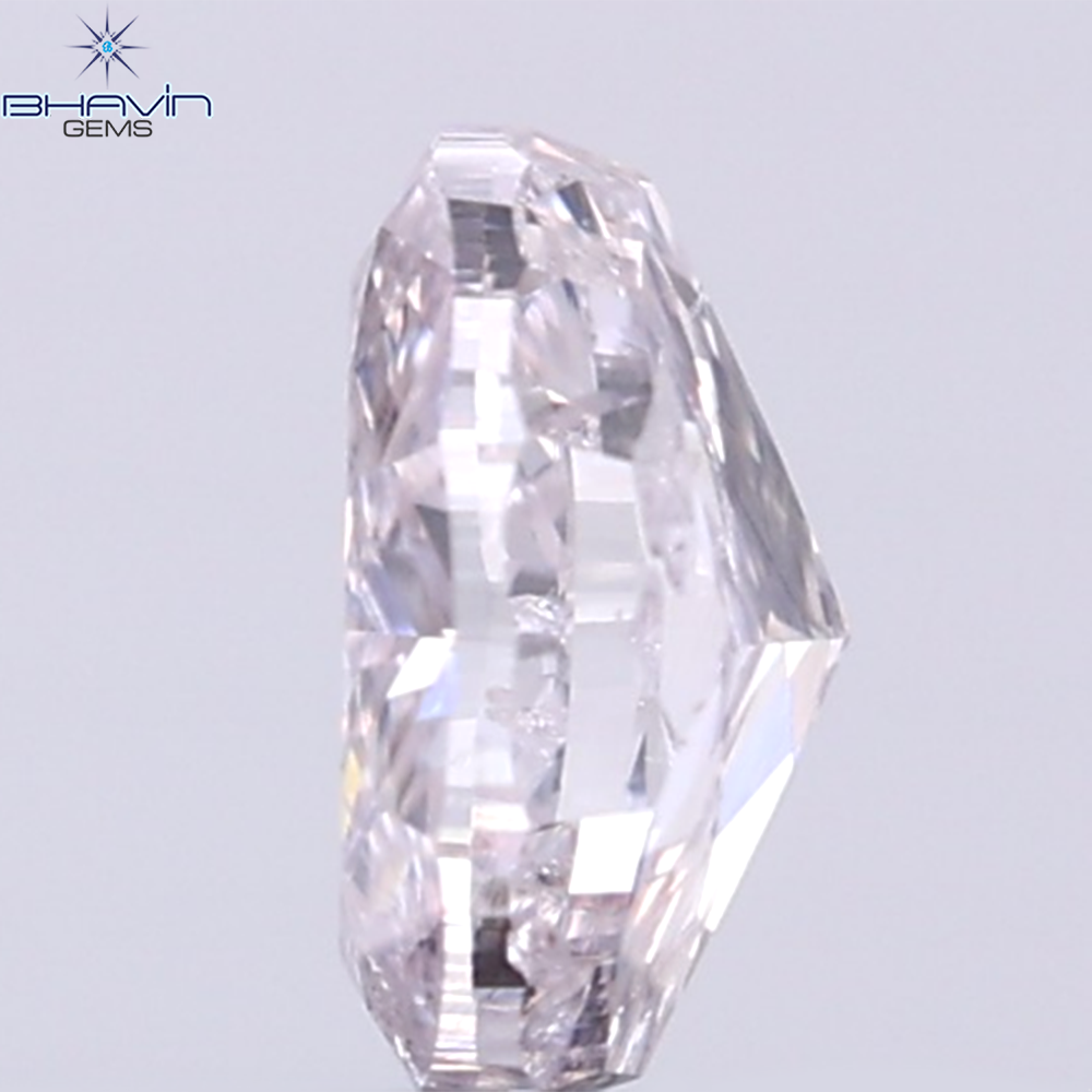 GIA Certified 0.41 CT Oval Shape Natural Diamond Pink Color I2 Clarity (5.10 MM)