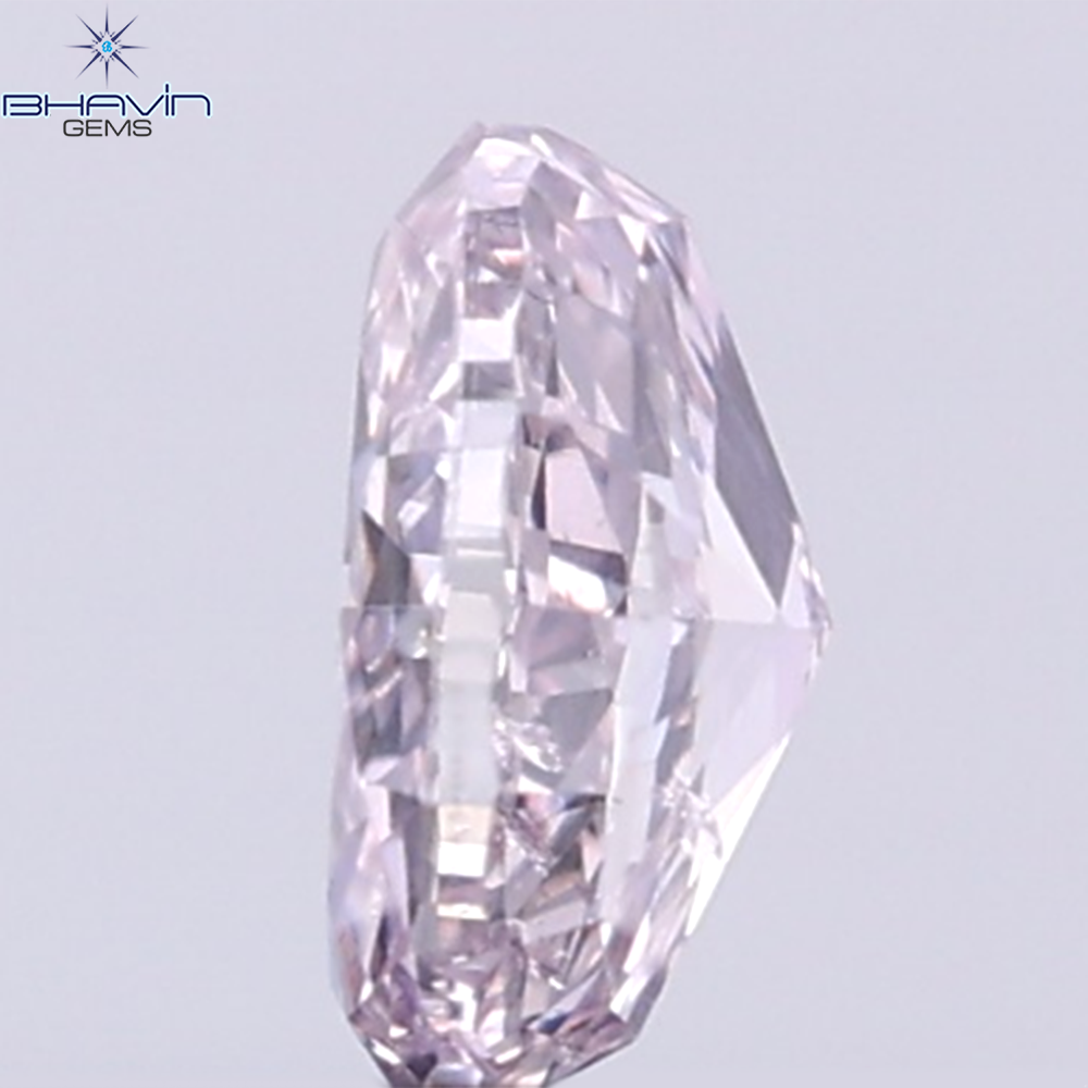 GIA Certified 0.26 CT Oval Shape Natural Diamond Purplish Pink Color SI2 Clarity (4.52 MM)