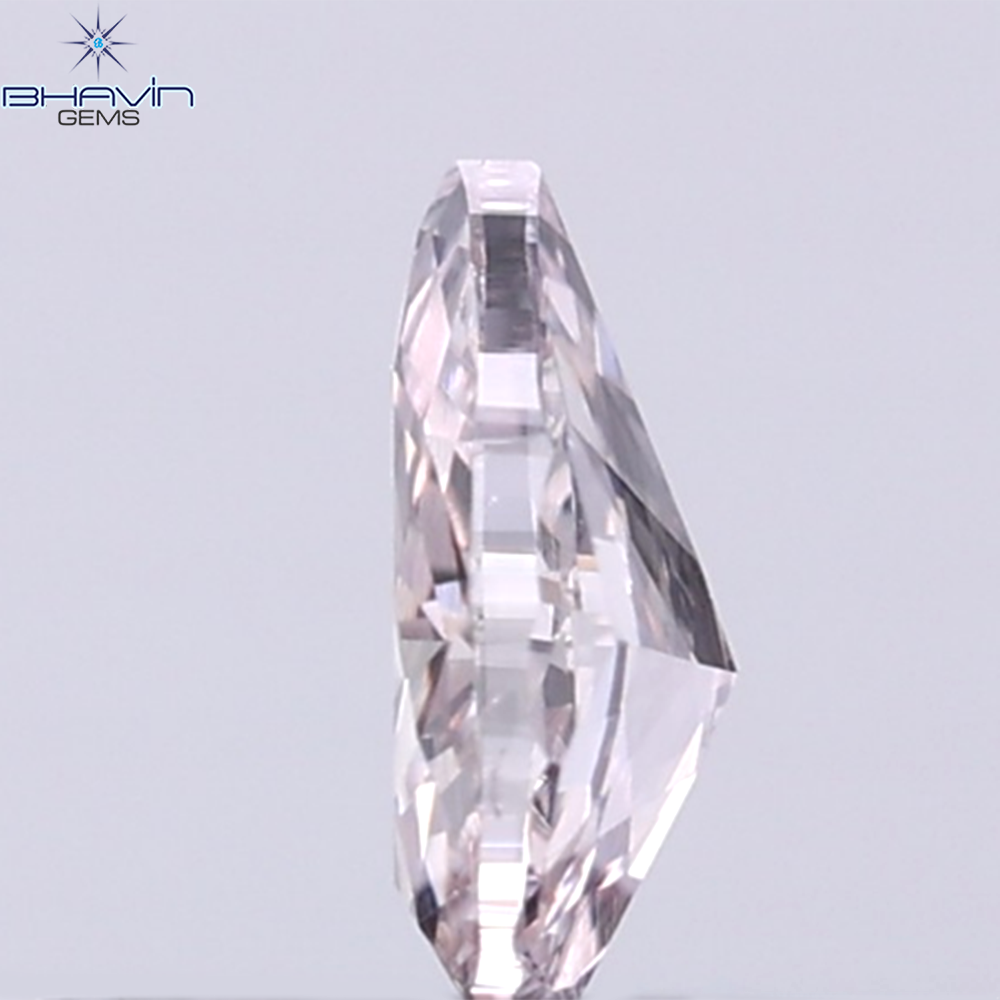 GIA認定0.26カラットペアシェイプダイヤモンドブラウンピンクカラー天然ルースダイヤモンド（5.34MM）