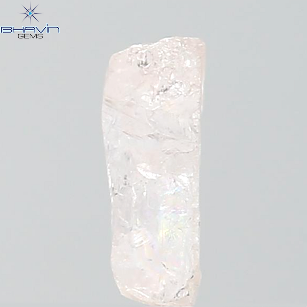 0.63 CT Natural Rough Diamond Pink Color Clarity SI (6.60 MM)