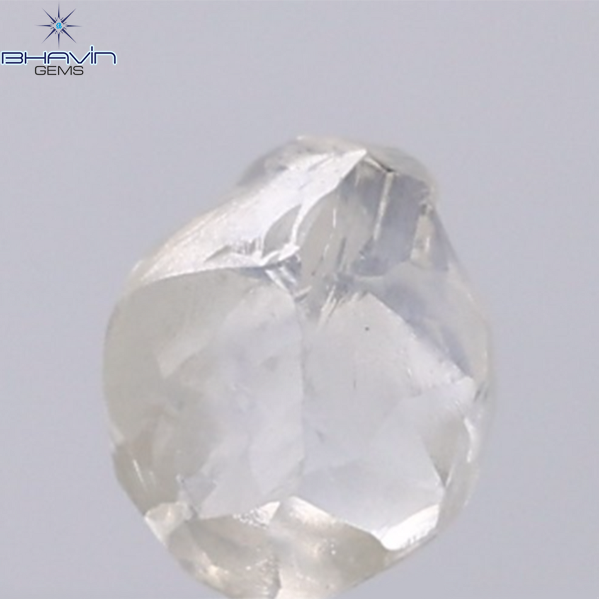 0.91 CT Natural Rough Diamond White Color Clarity VS (5.63 MM)