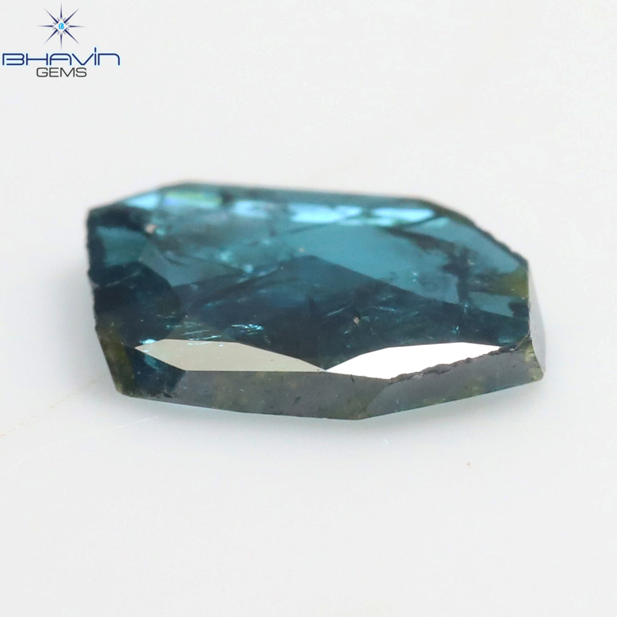 0.47 CT Natural Uncut Diamond Enhanced Blue Color Clarity I3 (6.33 MM)