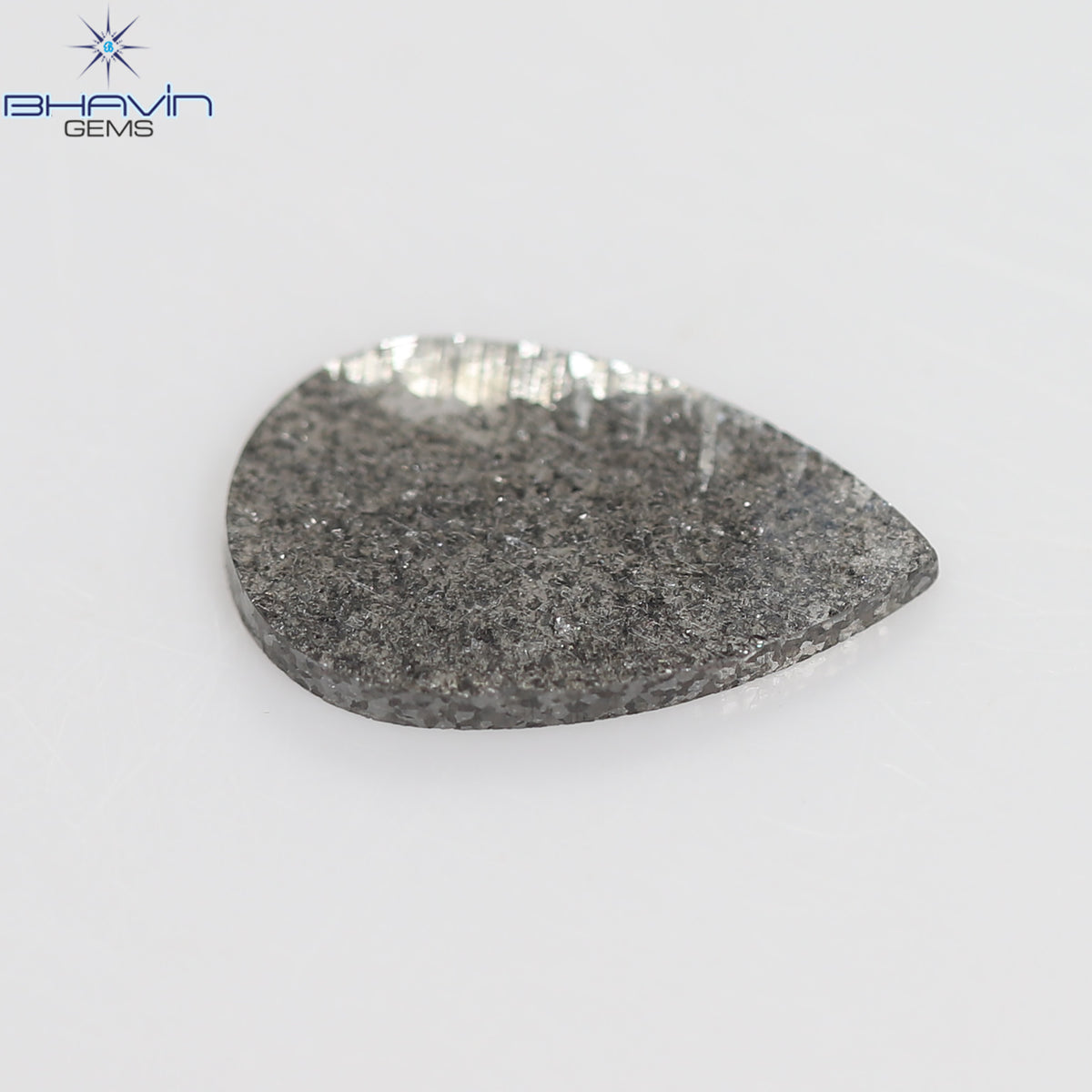 3.36 CT ペア スライス シェイプ ナチュラル ダイヤモンド ソルト アンド ペッパー カラー I3 クラリティ (15.82 MM)