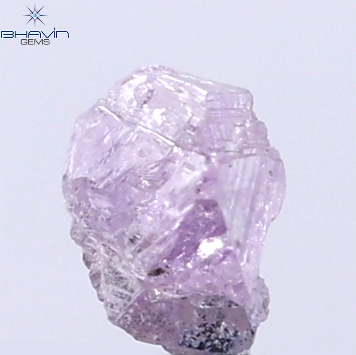 0.53 CT Natural Rough Diamond Pink Color Clarity I2 (5.51 MM)