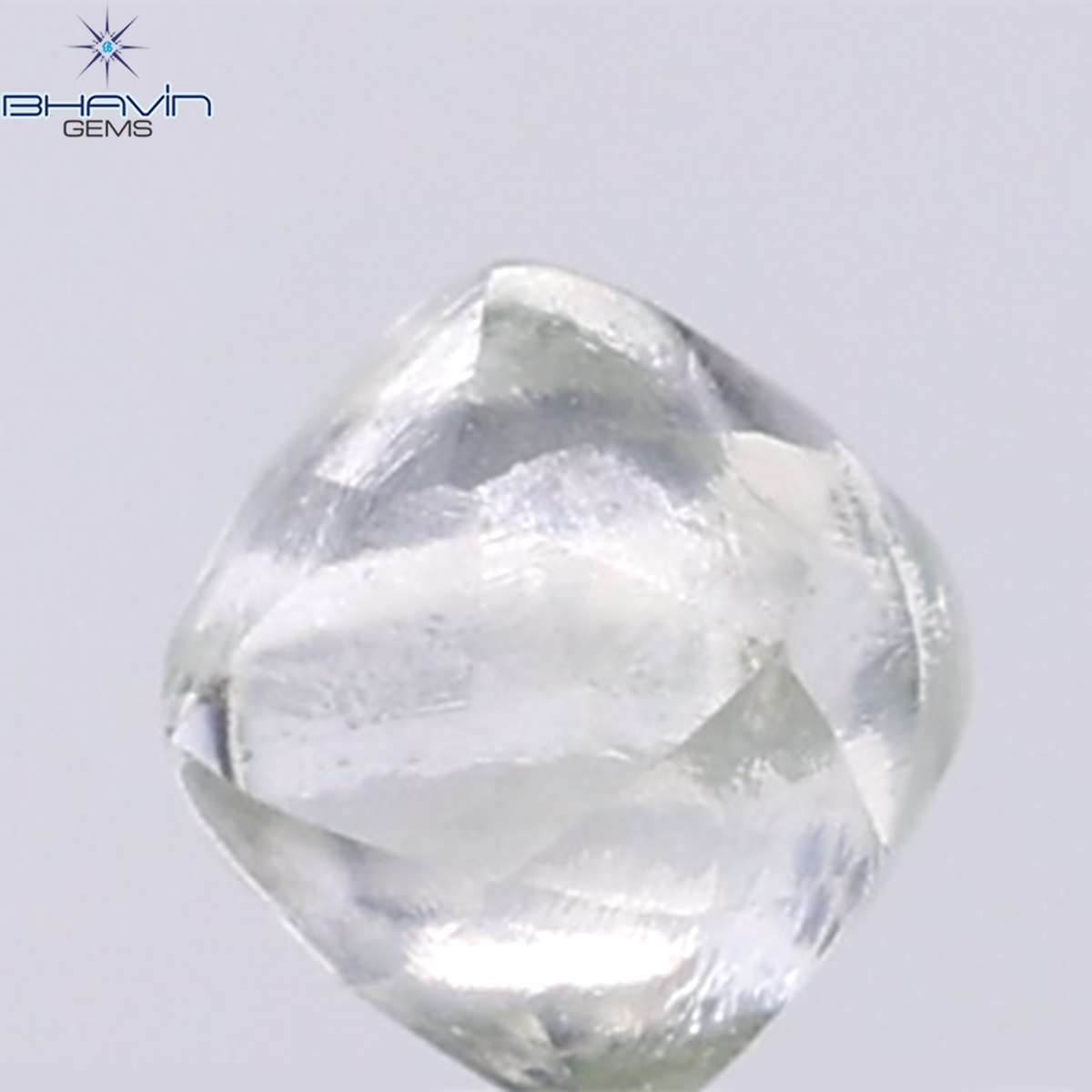 0.97 CT Natural Rough Diamond Green Color Clarity VS (5.39 MM)