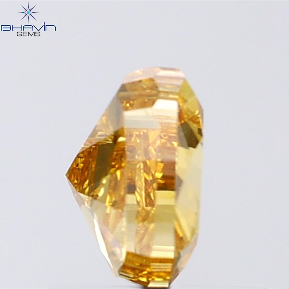 1.01 CT Heart Shape Natural Diamond Orange Color SI2 Clarity (6.51 MM)