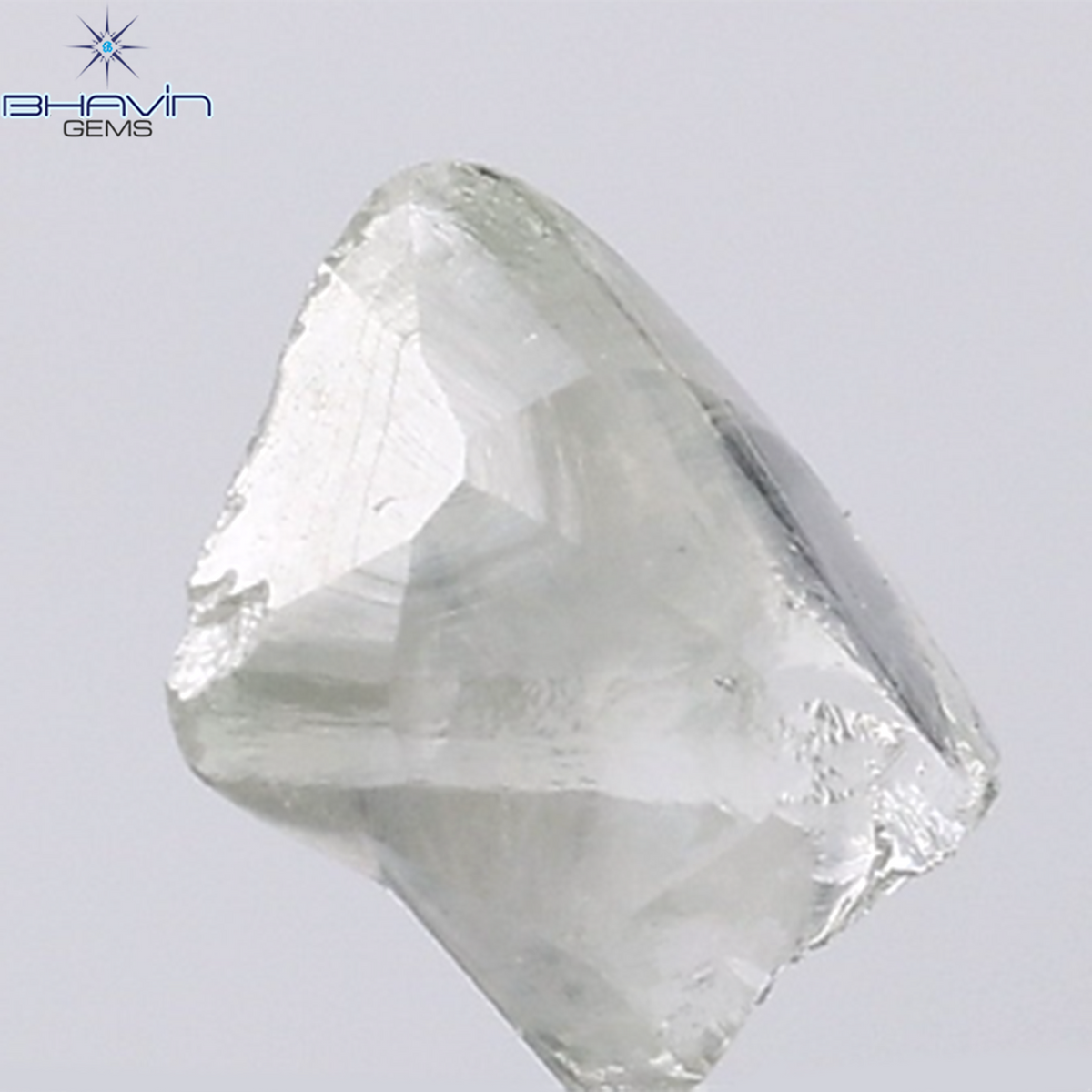 1.51 CT Natural Rough Diamond Green Color Clarity VS (8.42 MM)