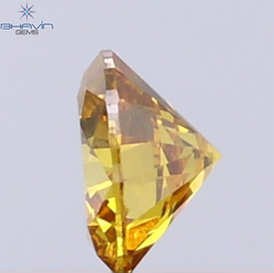 0.17 CT Natural Round Diamond Vivid Yellow Color Clarity SI2 (3.58 MM)