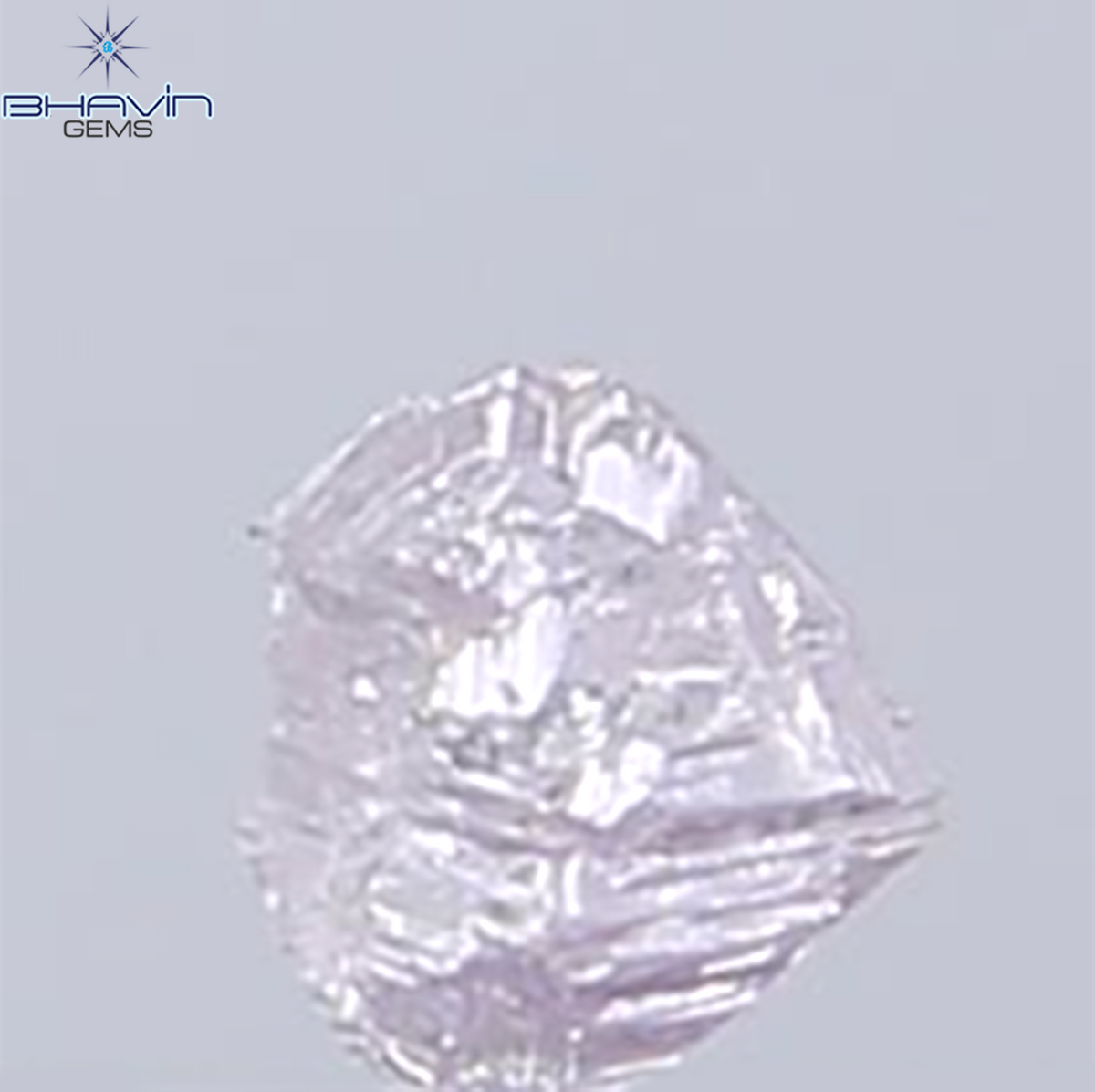 0.18 CT Natural Rough Diamond Pink Color Clarity SI (3.42 MM)