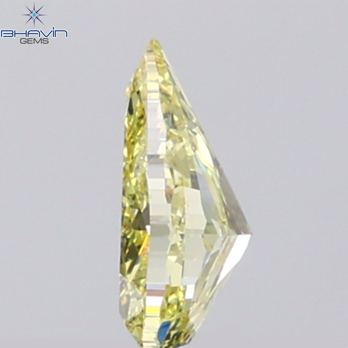 GIA Certified 1.13 CT Natural Pear Diamond Fancy Yellow Color Clarity VS1 (8.42 MM)