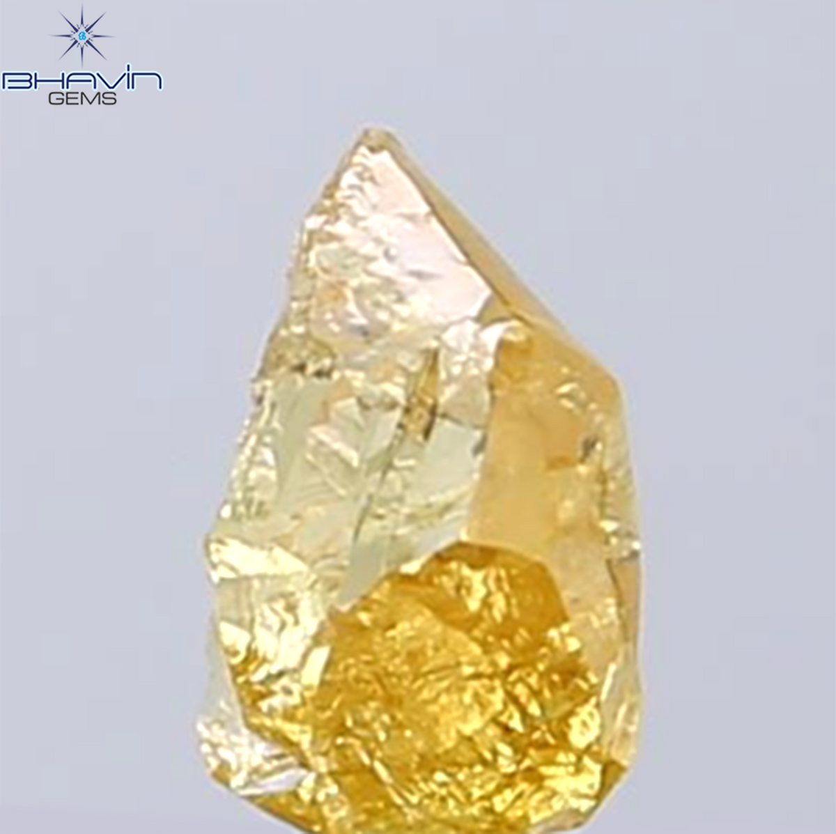 0.57 CT Natural Rough Diamond Orange Color Clarity VS (6.03 MM)