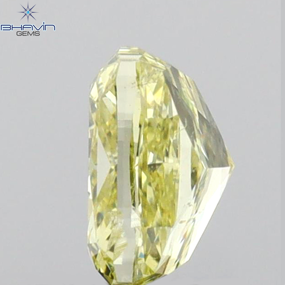 1.02 CT Cushion Diamond Brownish Greenish Yellow Color Natural Diamond I1 Clarity (5.93 MM)
