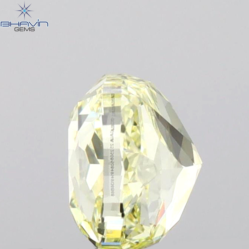 GIA Certified 1.00 CT Cushion Diamond Yellow Color Natural Diamond VS2 Clarity (5.33 MM)