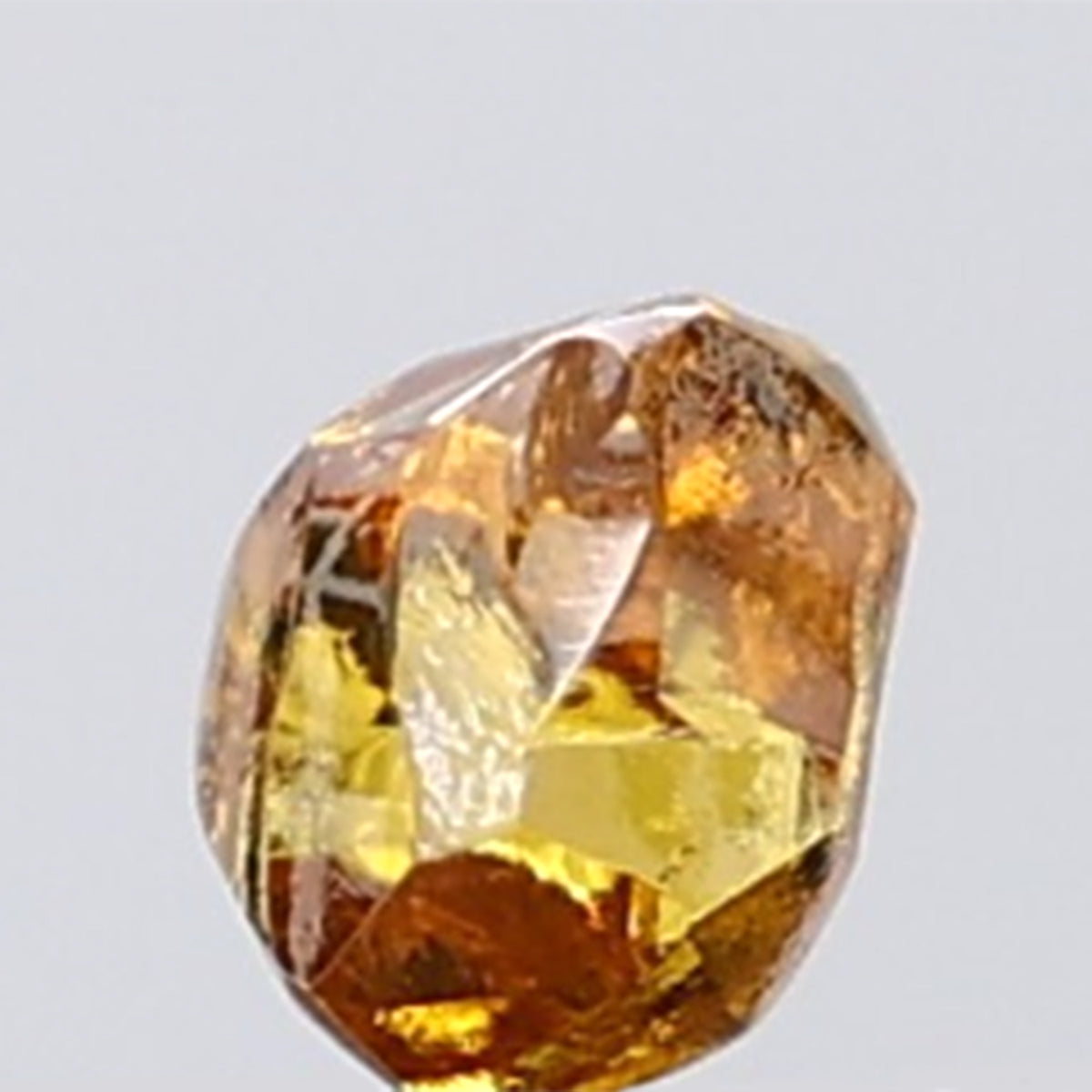 0.33 CT Rough Shape Natural Diamond Orange Color VS1 Clarity (3.96 MM)