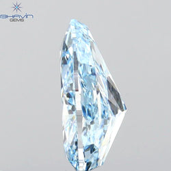 0.81 CT Pear Shape Natural Diamond Blue Color VS1 Clarity (7.68 MM)