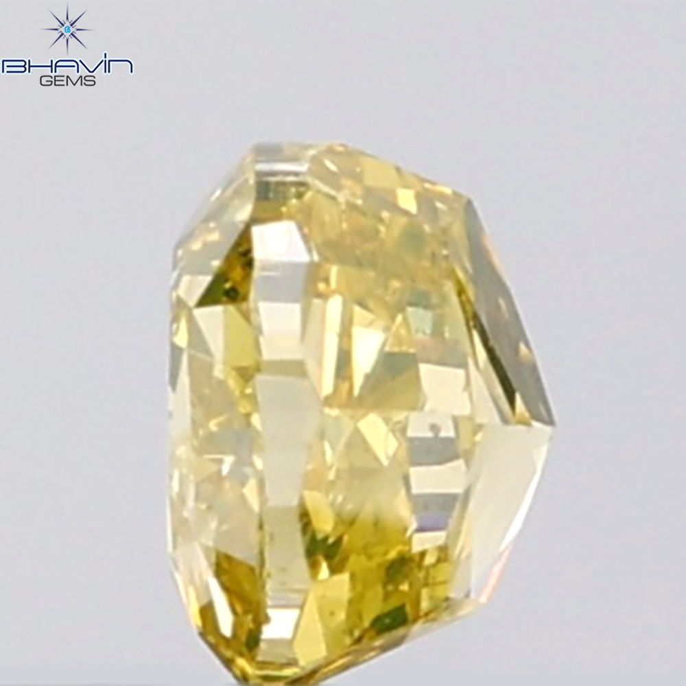 1.01 CT Cushion Diamond Natural Brown Yellow Color SI2 Clarity (5.40 MM)