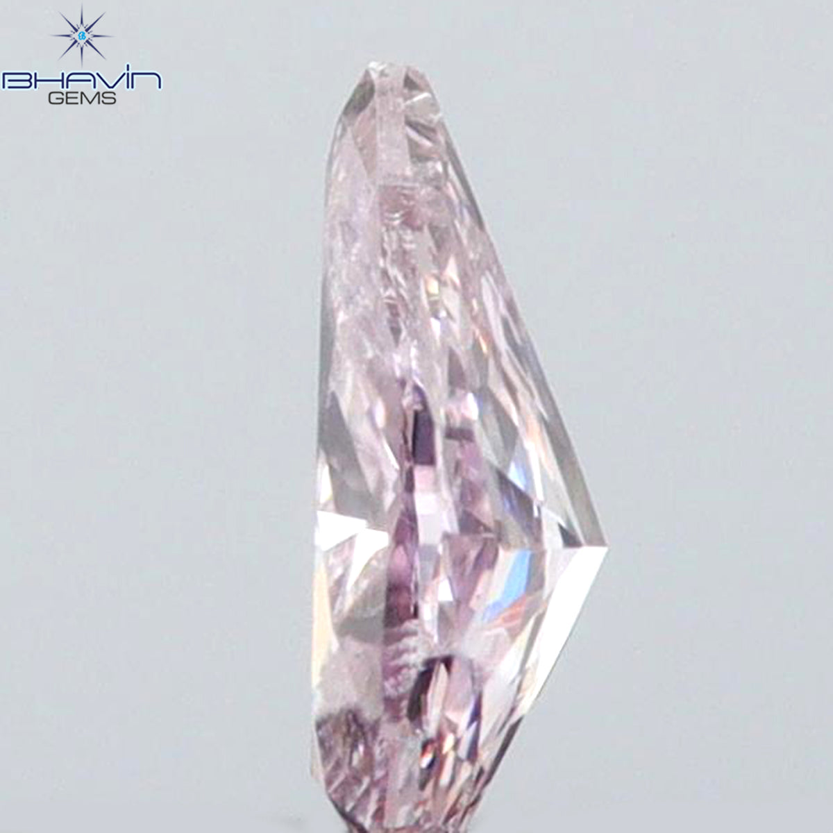 0.12 CT Natural Pear Diamond Intense Pink Color Clarity SI1 (4.10 MM)