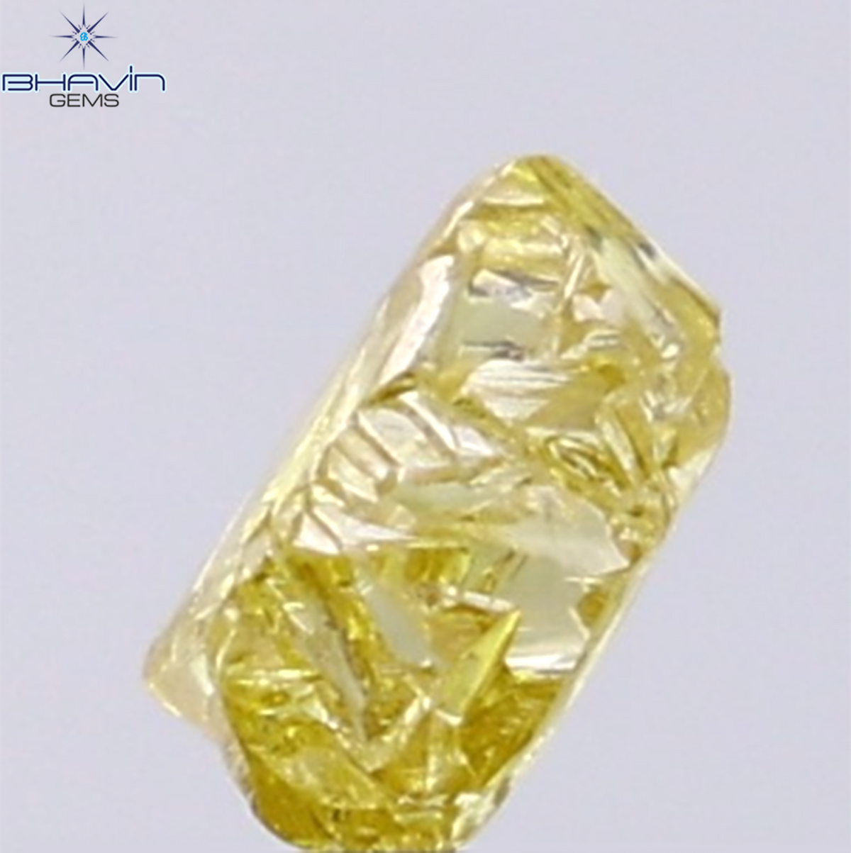 0.94 CT Natural Rough Diamond Enhanced Yellow Color Clarity VS (6.27 MM)
