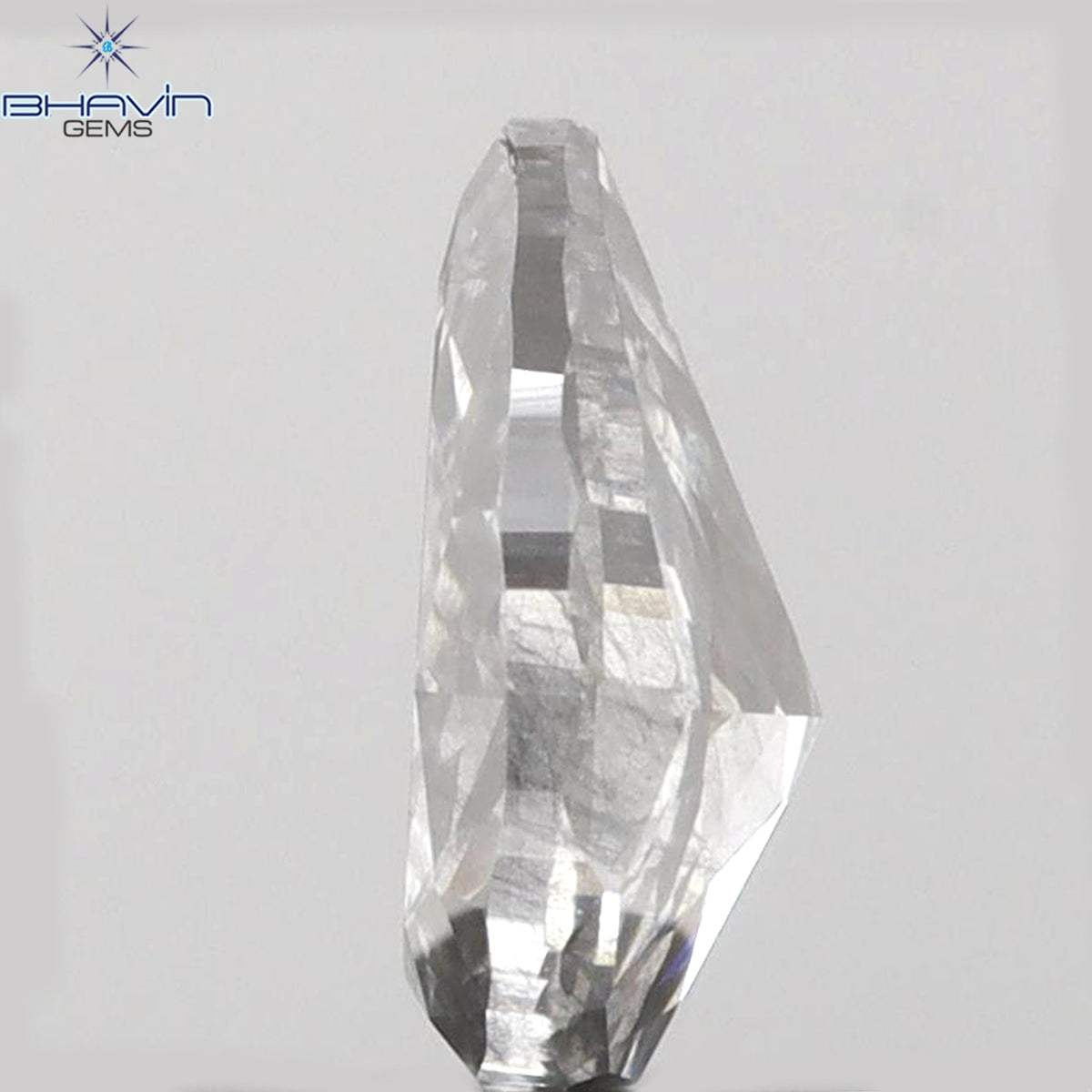 0.32 CT ペアシェイプ 天然ダイヤモンド ブルーイッシュグレーカラー SI2 クラリティ (5.51 MM)