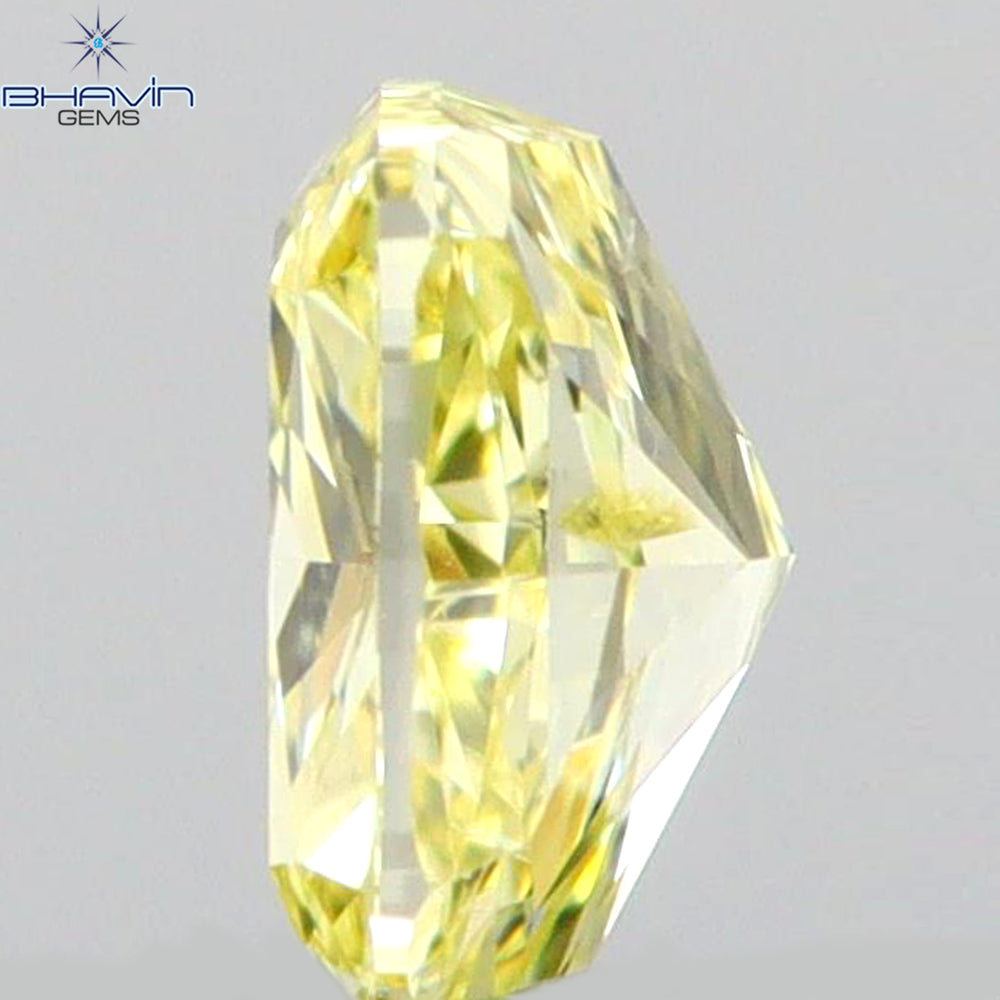 0.26 CT Cushion Shape Natural Diamond Yellow Color VS2 Clarity (4.06 MM)