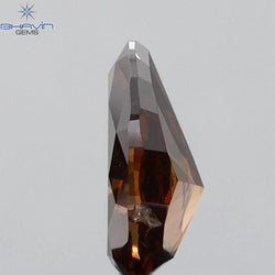 0.51 CT Pear Shape Natural Diamond Red Brown Color SI1 Clarity (6.26 MM)