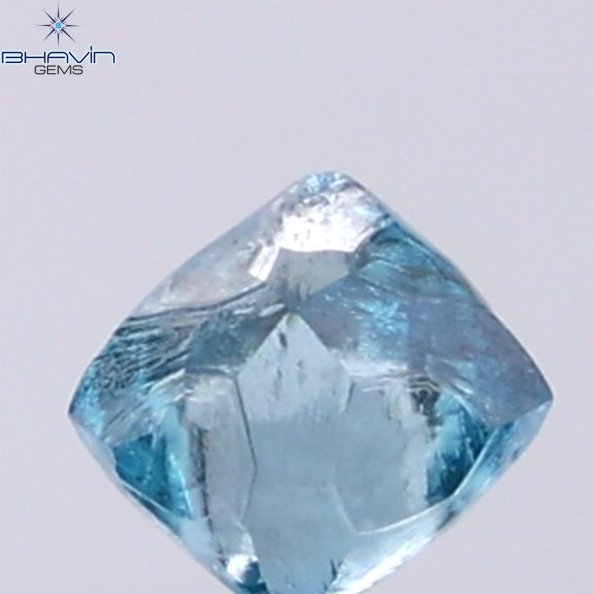 1.16 CT Natural Rough Diamond Enhanced Blue Color Clarity VS (5.40 MM)