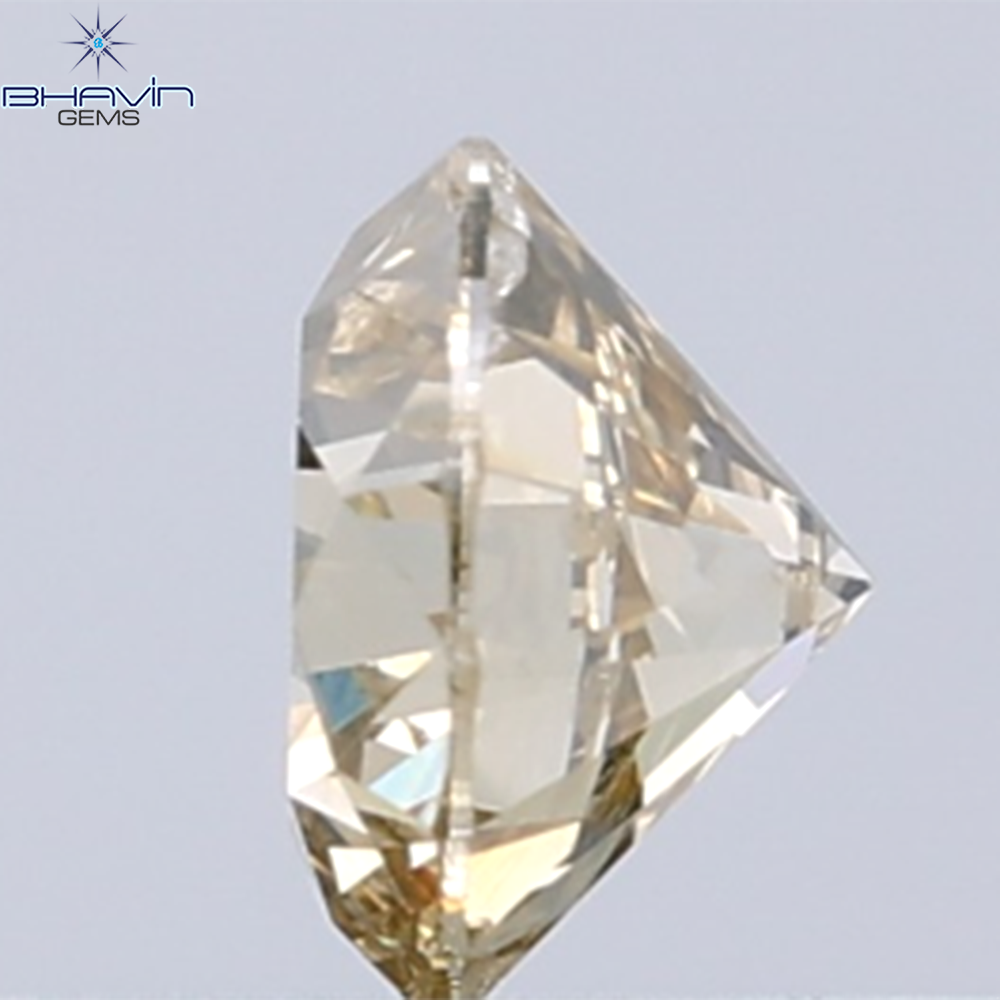 0.34 CT Natural Round Diamond Brown Color Clarity SI (4.38 MM)