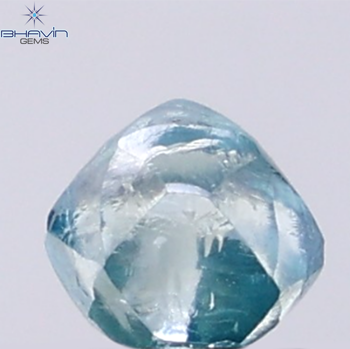 1.08 CT Natural Rough Diamond Enhanced Blue Color Clarity VS (5.56 MM)