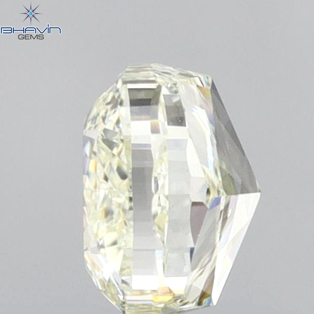 1.00 CT Cushion Shape Natural Diamond Yellow Color VVS1 Clarity (5.32 MM)