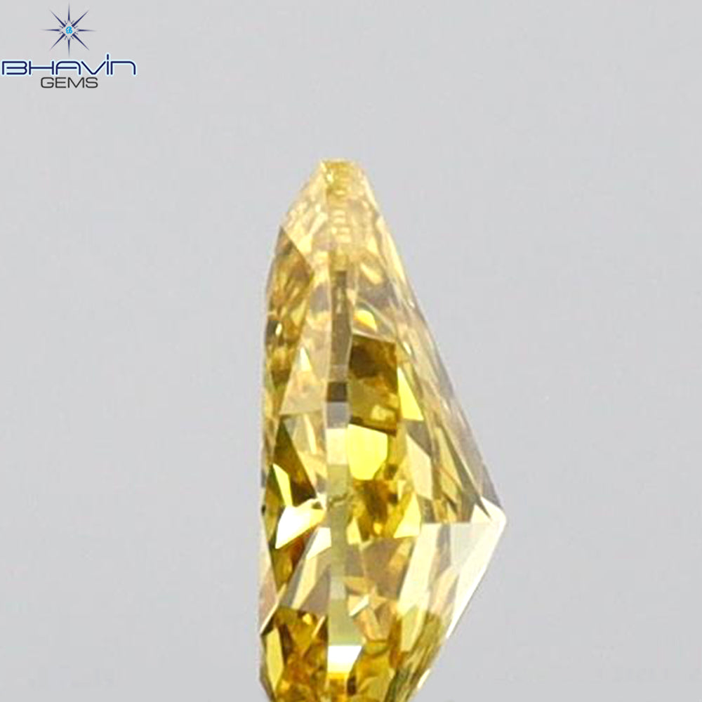 0.21 CT Pear Shape Natural Diamond Orange (Chameleon) Color VS1 Clarity (4.80 MM)